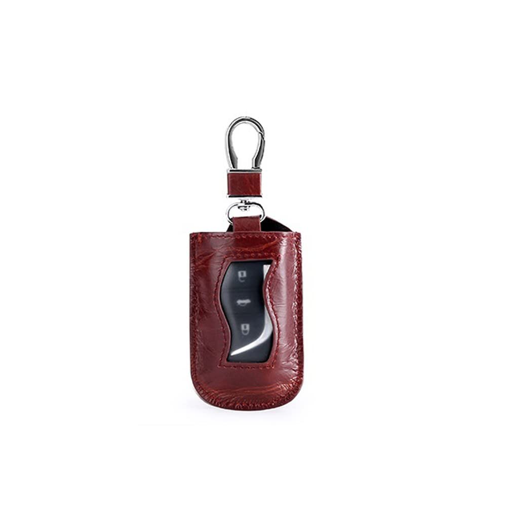 Echtes Leder Autoschlüsseletui, Asudaro Auto Schlüsselanhänger Tasche Reißverschluss Universal Schlüsseltasche Schlüsselhalter Schutzhülle Schlüsselmäppchen Schlüsselbundhalter für Frauen und Männer von Asudaro