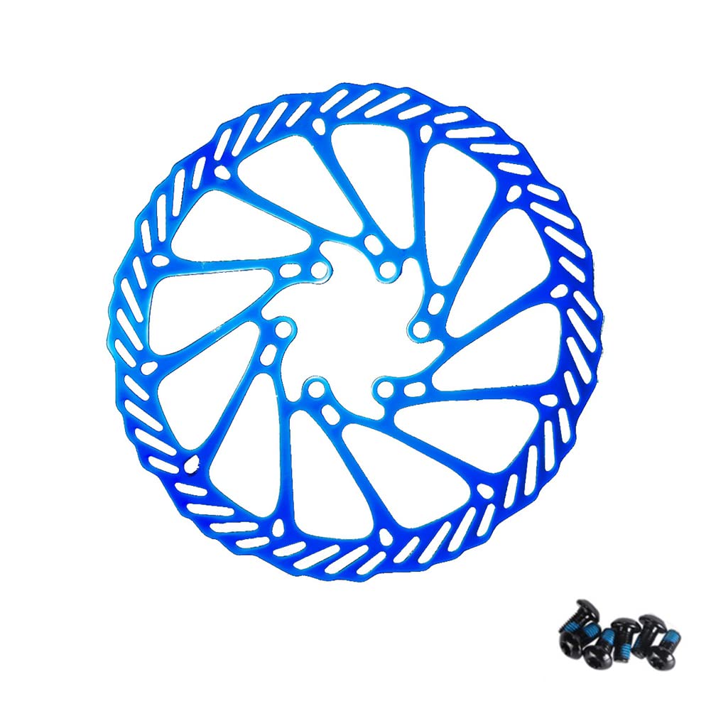 Fahrrad Scheiben Bremsscheibe,Asudaro 160 mm 180mm 203mm Bremsscheibe Metall Fahrradscheiben 6 Nägel Scheibenbremsscheibe für die meisten Rennräder Mountainbike BMX MTB,blau 160MM von Asudaro