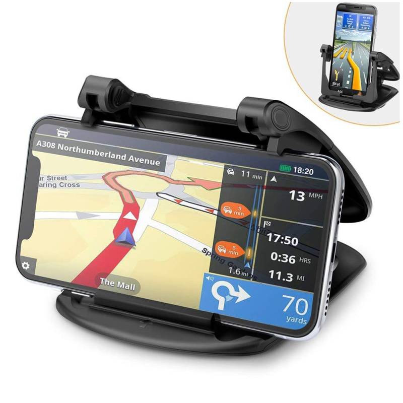 Handyhalter fürs Auto Armaturenbrett Auto Handyhalter, Handy Autohalterung 360 ° Drehung Aufkleber Auto Smartphone Halter Universal Navigation Handyhalter für 3,5-6 Zoll Handy,Schwarz von Asudaro