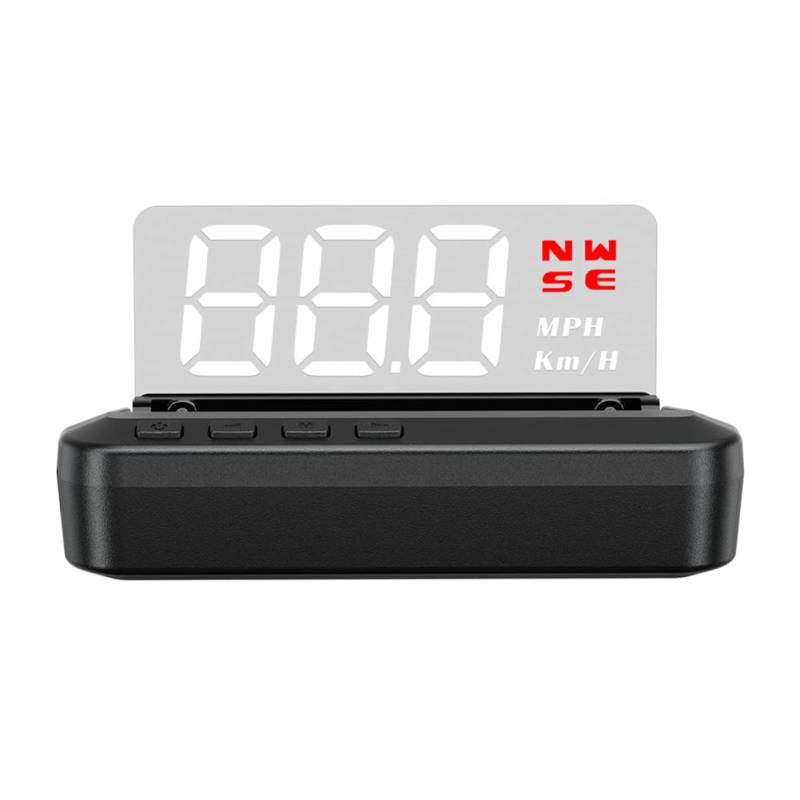 Heads Up Display für Autos,Asudaro G100 HUD Head-Up-Display 3-Zoll Digital Tachometer Auto Head-Up Display Tragbares HUD-Projektor-Windschutzscheiben-Display für Autofahrzeuge Auto Van SUV,Schwarz von Asudaro