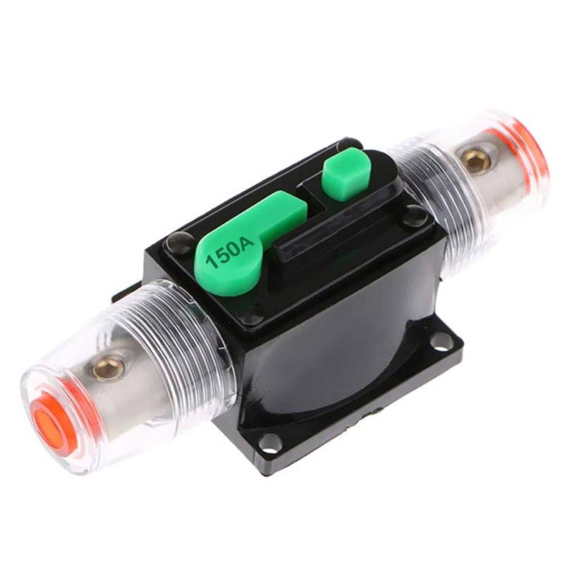 Inline Auto Leistungsschalter DC 12V/24V/ Automatische Sicherung Schalter Leistungsschutzschalter Sicherungshalter Sicherungsblock Manueller Reset Leistungsschalter für Auto Boot Motorrad,# 150A von Asudaro