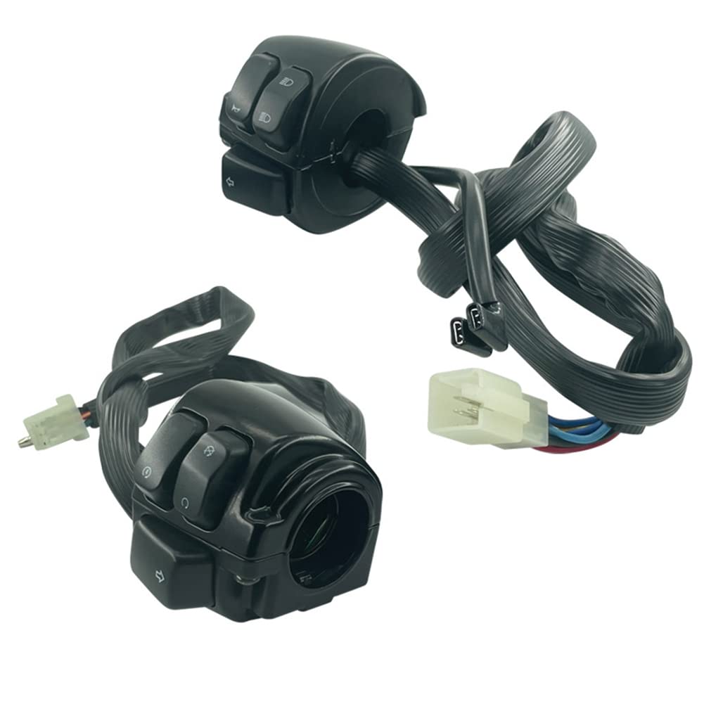 Lenker Blinker Steuerschalter, Asudaro 1Paar Lenkerschalter Lenkerhupenschalter 25 mm Motorrad Lenkerschalter Steuertaste für Abblendlicht, Fernlicht Scheinwerfer Warnlichtschalter,Schwarz Lenker Blinker Steuerschalter, Asudaro 1Paar Lenkerschalter Lenkerhupenschalter 25 mm Motorrad Lenkerschalter Steuertaste für Abblendlicht, Fernlicht Scheinwerfer Warnlichtschalter,Schwarz von Asudaro
