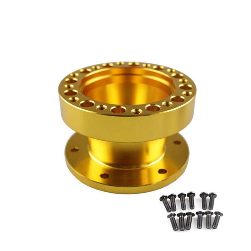 Lenkradnabenadapter, Asudaro Auto Lenkradnaben-Schnellwechseladapter Lenkradnaben-Boss-Kit Adapter Universal-Schnellverschluss-Kit Lenkradverstärker Lenkrad erhöht 51/76/101 MM,Gold 51mm von Asudaro