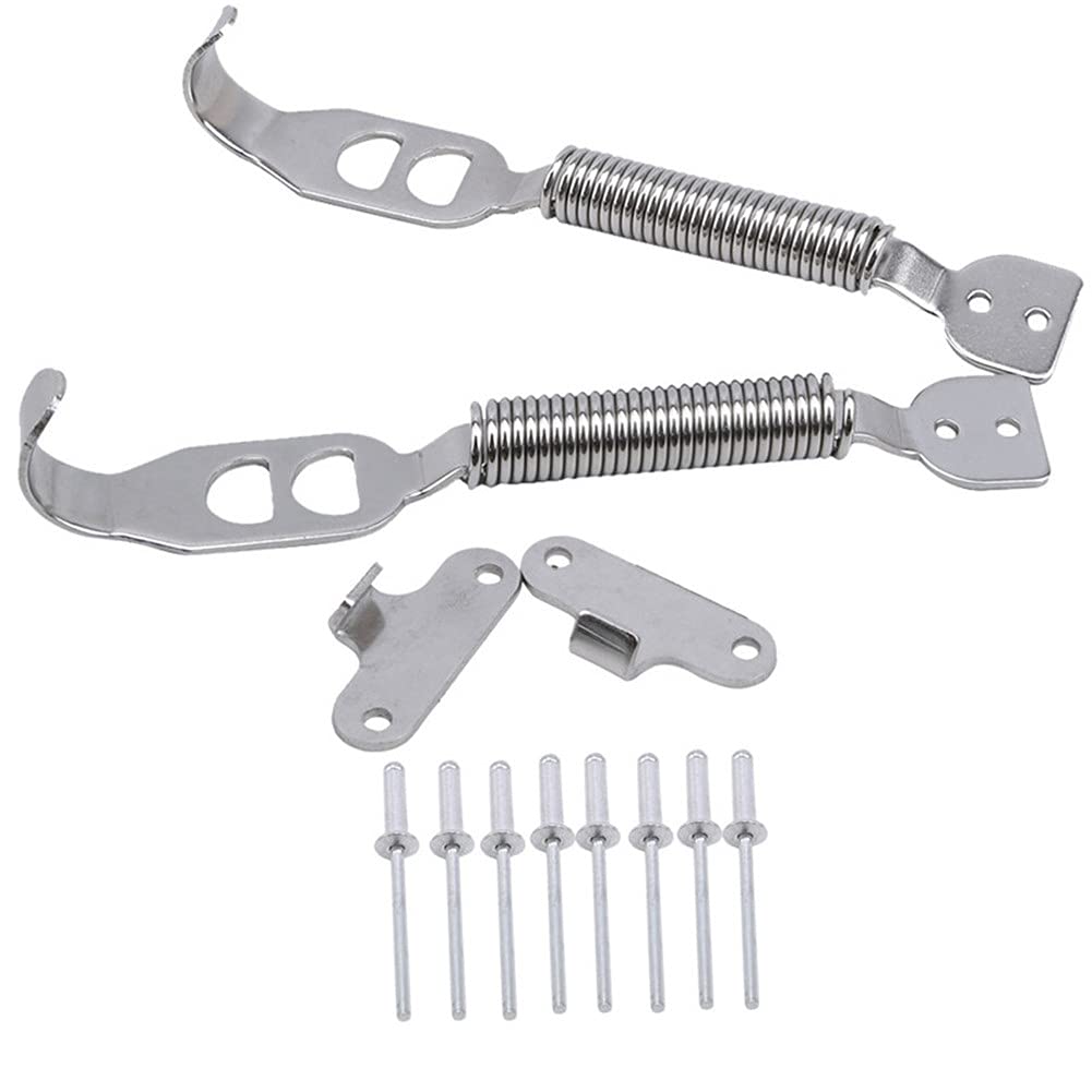 Motorhaube Hood Pins Feder, Asudaro 1 Paar Racing Sports Car Hood Latch-Verschluss Feder Fastener Bonnet Auto Locking Kit Federklammern Motorhaubenschloss Tuning Panel Auto Racing Styling Kit,Silber Motorhaube Hood Pins Feder, Asudaro 1 Paar Racing Sports Car Hood Latch-Verschluss Feder Fastener Bonnet Auto Locking Kit Federklammern Motorhaubenschloss Tuning Panel Auto Racing Styling Kit,Silber von Asudaro