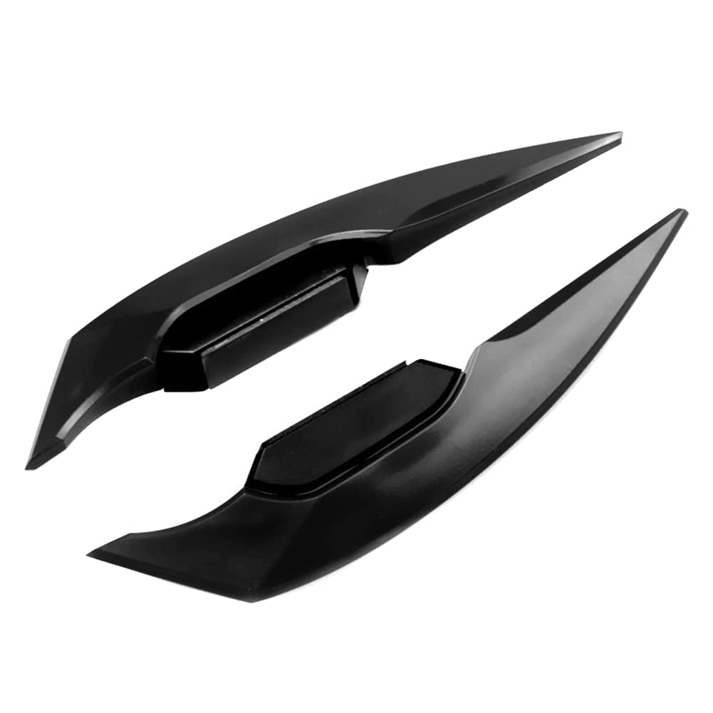 Motorrad Verkleidungs Winglets,Asudaro 1Paar Motorrad Spoiler Motorrad Flügel Aerodynamischer Spoiler Flügel Universal Motorrad Winglet Aerodynamic Wing Motorrad Frontspoiler Verkleidung,Schwarz von Asudaro