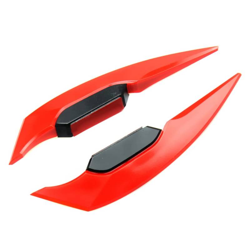 Asudaro Motorrad Spoiler Frontspoiler, Aerodynamischer Spoiler Flügel, Universal Motorrad Winglet, Rot von Asudaro