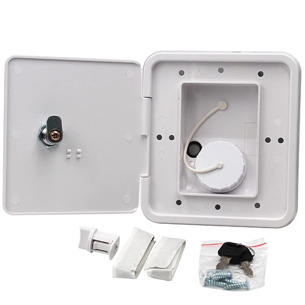 RV Wassereinlass, Asudaro Wohnmobil Wassertankdeckel RV Quadratischer Wassereinlass City Water Fill Teller Rückschlagventil mit Schloss für Lukenanhänger Camper Wohnmobile Yacht Anhänger,Stil 1 RV Wassereinlass, Asudaro Wohnmobil Wassertankdeckel RV Quadratischer Wassereinlass City Water Fill Teller Rückschlagventil mit Schloss für Lukenanhänger Camper Wohnmobile Yacht Anhänger,Stil 1 von Asudaro