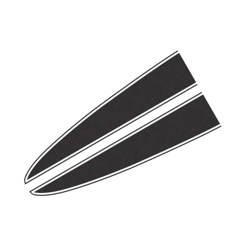 Racing Sport Streifen Motorhaube Aufkleber,Asudaro 2stücke Auto Seitenstreifen Motorhaube Aufkleber PVC Universal Karosserie Seitenschweller Tür Dekor Aufkleber DIY Styling Zubehör,Kohlefaser von Asudaro