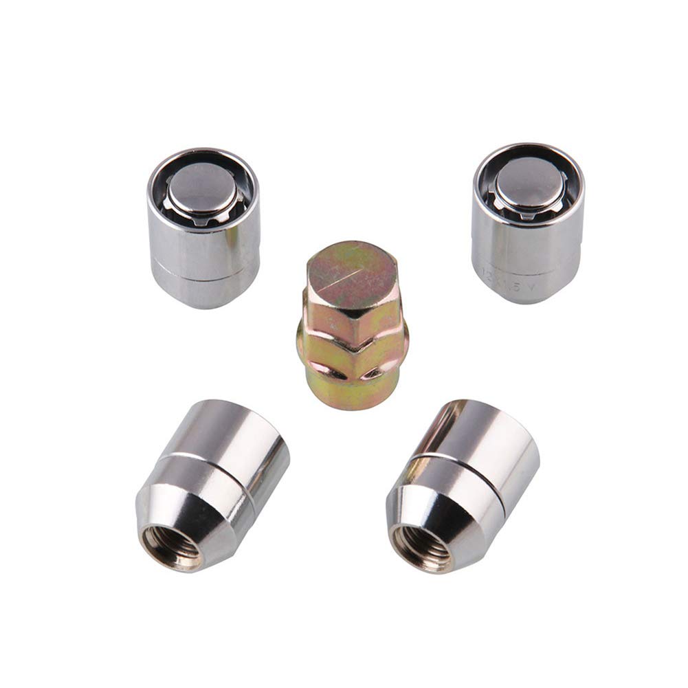 Radsicherungsmuttern, Asudaro M12x.1.5 Radsicherungsmutter 4 Stk. Radmutternöse Universal Safety Radmutter 1 Schlüsselstücke Auto Modifikation Zubehör,Silber Radsicherungsmuttern, Asudaro M12x.1.5 Radsicherungsmutter 4 Stk. Radmutternöse Universal Safety Radmutter 1 Schlüsselstücke Auto Modifikation Zubehör,Silber von Asudaro