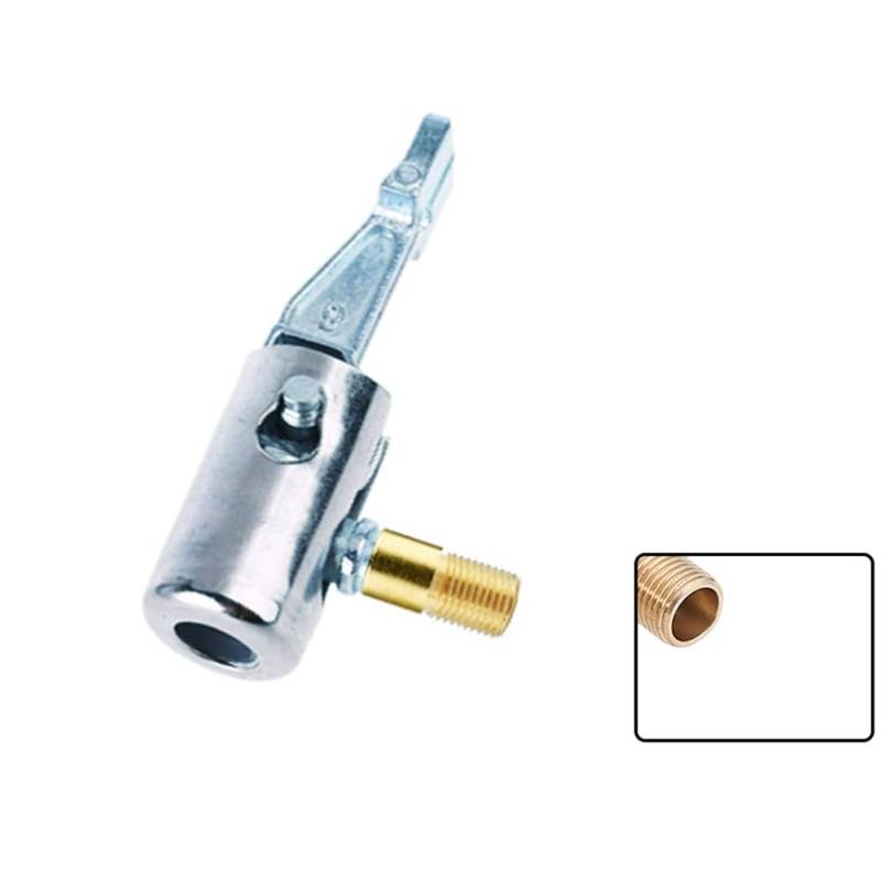Reifenfüllventil Anschluss,Asudaro Tragbarer Autoluftpumpen-Gewindedüsenadapter Reifenventil-Luftpumpenclip Autoventil Hebelstecker Auto-Luftpumpen-Gewindedüse fürAuto LKW Reifenfüller,Nicht ablassbar von Asudaro