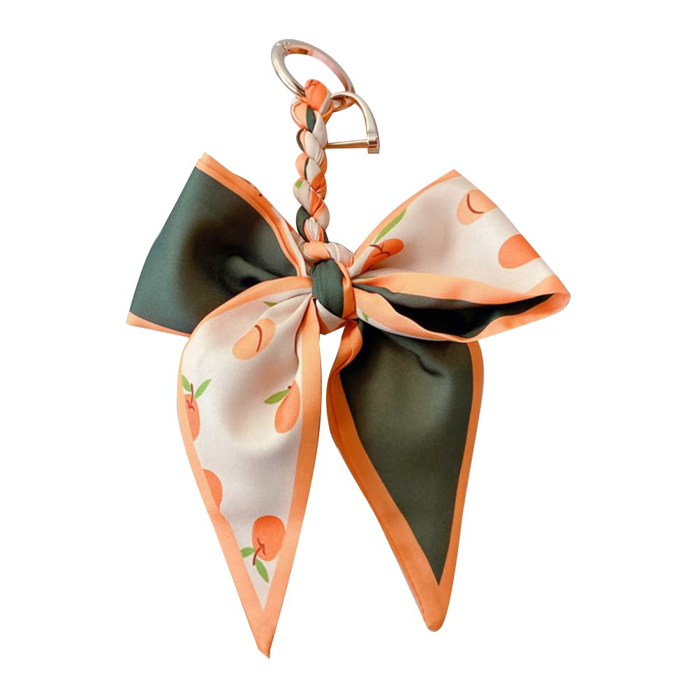 Schlüssel Anhänger für Schlüsselbund,Asudaro Autoschlüssel-Ornamente Bowknot Schlüsselanhänger Autoschlüsselhalter Seidenschal Schlüsselanhänger Tasche Anhänger Damen Tasche Deko Anhänger,Orange Schlüssel Anhänger für Schlüsselbund,Asudaro Autoschlüssel-Ornamente Bowknot Schlüsselanhänger Autoschlüsselhalter Seidenschal Schlüsselanhänger Tasche Anhänger Damen Tasche Deko Anhänger,Orange von Asudaro