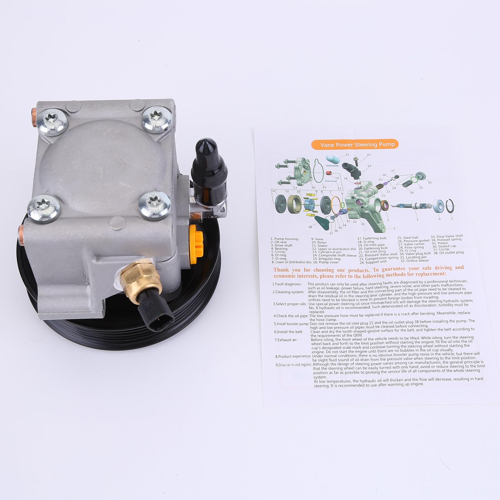 Servopumpe Hydraulikpumpe Lenkung Kompatibel für Ford C-Max Focus II Volvo C30 S40 II V50 Motor Servolenkungspumpe Hydraulikpumpe Lenkung Ersatz 8603593 4M513A696AD 1362652 1329297 Servopumpe Hydraulikpumpe Lenkung Kompatibel für Ford C-Max Focus II Volvo C30 S40 II V50 Motor Servolenkungspumpe Hydraulikpumpe Lenkung Ersatz 8603593 4M513A696AD 1362652 1329297 von Asudaro