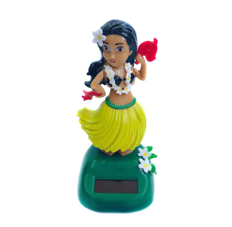 Solar Tanzendes Spielzeug,Asudaro Auto-Armaturenbrett Süßes Dekor Hula-Tänzerin Hawaiian Hula Shaking Head Tänzerin Figur Armaturenbrett Ornament Innenraum Hawaii Party Deko Kinderspielzeug,gelb von Asudaro