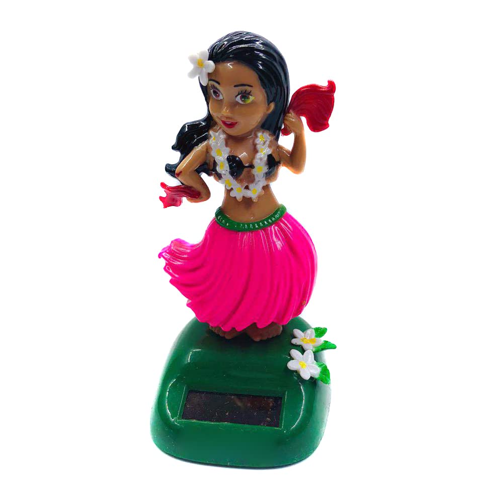 Solar Tanzendes Spielzeug,Asudaro Auto-Armaturenbrett Süßes Dekor Hula-Tänzerin Hawaiian Hula Shaking Head Tänzerin Figur Armaturenbrett Ornament Innenraum Hawaii Party Deko Kinderspielzeug,rosa von Asudaro