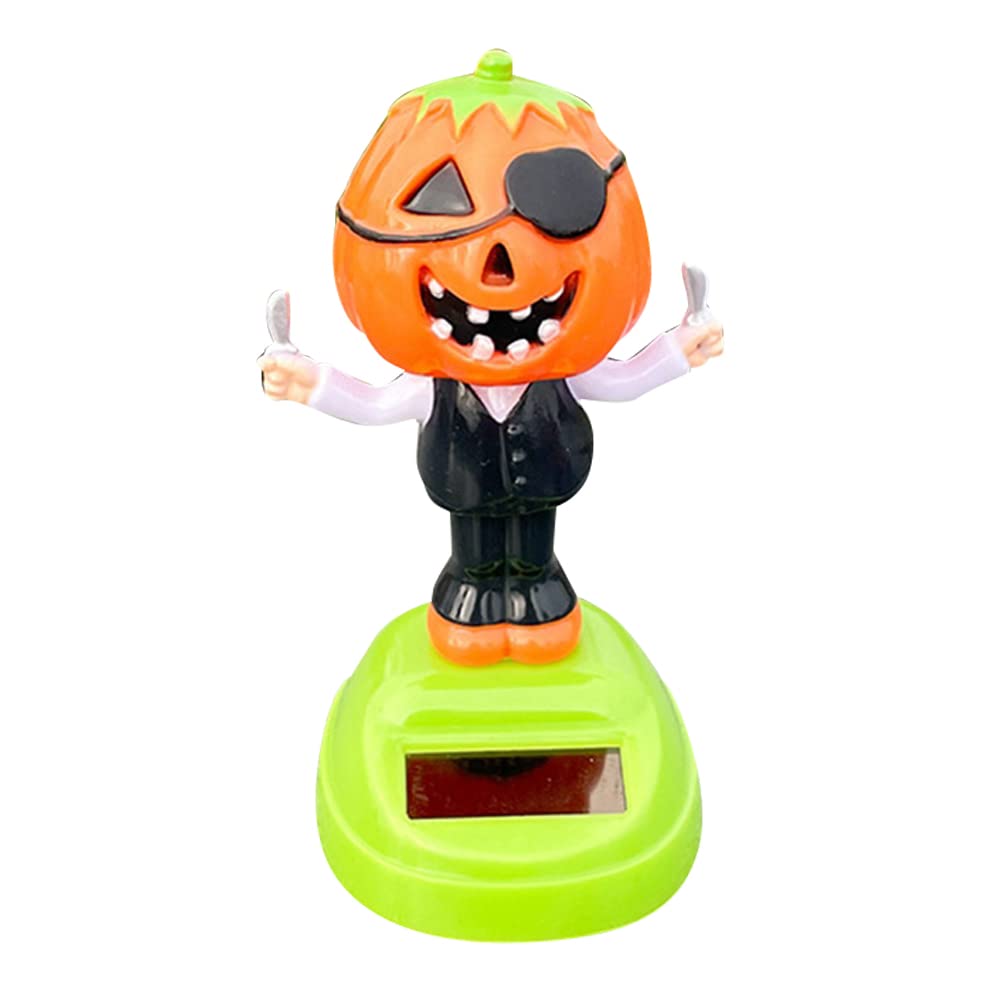 Solar Wackelfiguren für Auto,Asudaro Solarbetriebenes Spielzeug Dekofigur Halloween Solar Auto Dekor Ornamente Kürbis Figuren Für Auto Armaturenbrett Ornamente Halloween Party Requisiten Tischdeko # 2 von Asudaro