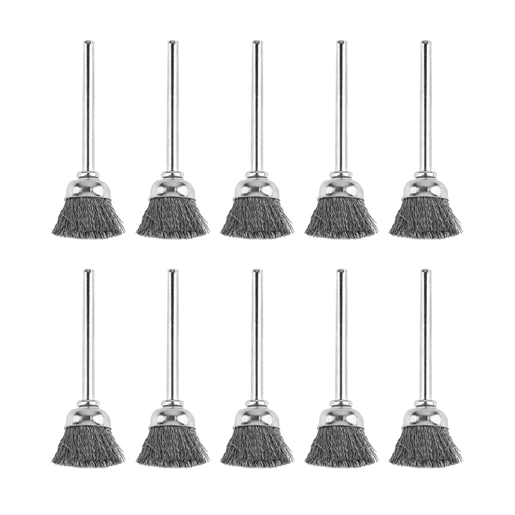 Stahldrahtbuerste Set, Asudaro 10 Stück Drahtbürste Kratzbürste Schuessel-Pinsel 3 * 15MM Flachpinsel Mini Drahtbürste Rad Tasse Stahldrahtbürste T-förmige Bürsten Set Kit,Silber Stahldrahtbuerste Set, Asudaro 10 Stück Drahtbürste Kratzbürste Schuessel-Pinsel 3 * 15MM Flachpinsel Mini Drahtbürste Rad Tasse Stahldrahtbürste T-förmige Bürsten Set Kit,Silber von Asudaro
