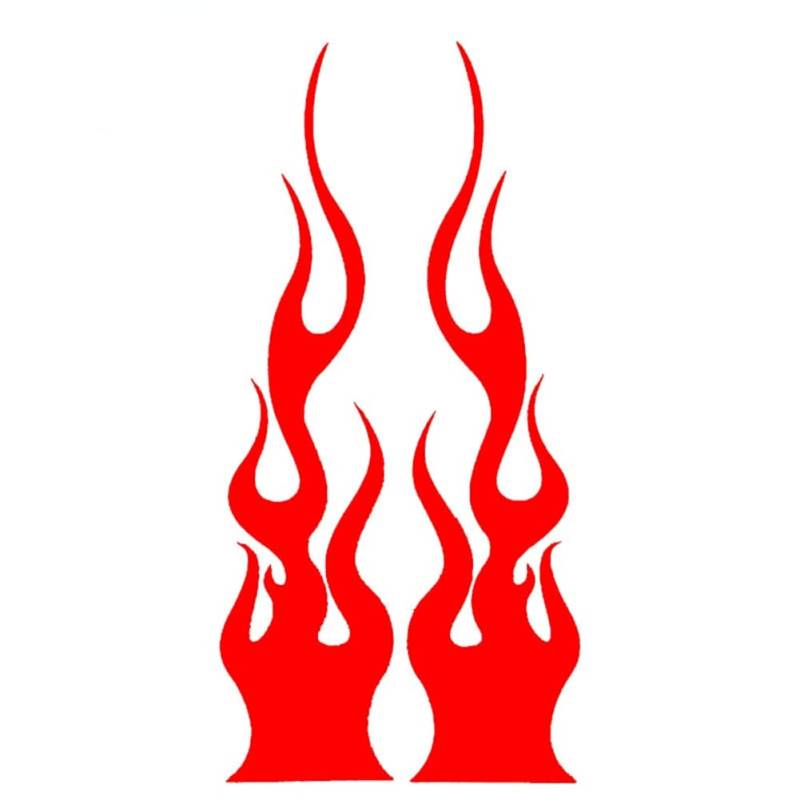 Sticker Aufkleber Flammen,Asudaro Motorradhelm Flamme Aufkleber Selbstklebend Auto Rennsport Sportstreifen Aufkleber Racing Aufkleber Abziehbild Auto PVC Aufkleber für Auto Truck SUV Skateboard,20cm von Asudaro