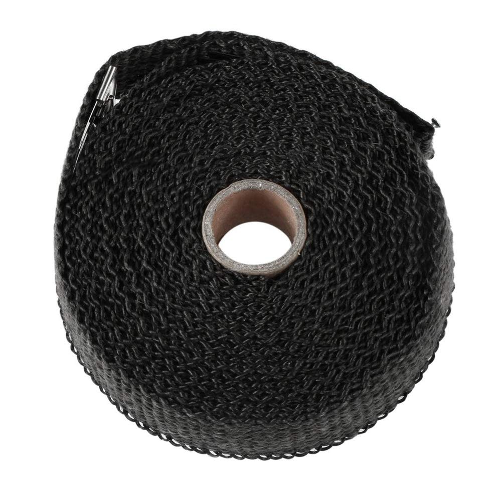Thermisches Isolierband, Asudaro 5m-Auspuff Klebeband für Motorrad, Glasfaser mit Edelstahl-Verschluss, der abrasions, Kabelschlauch für Auto Motorrad Auspuff Rohr oder Lufteinlass-Schlauch,Schwarz Thermisches Isolierband, Asudaro 5m-Auspuff Klebeband für Motorrad, Glasfaser mit Edelstahl-Verschluss, der abrasions, Kabelschlauch für Auto Motorrad Auspuff Rohr oder Lufteinlass-Schlauch,Schwarz von Asudaro