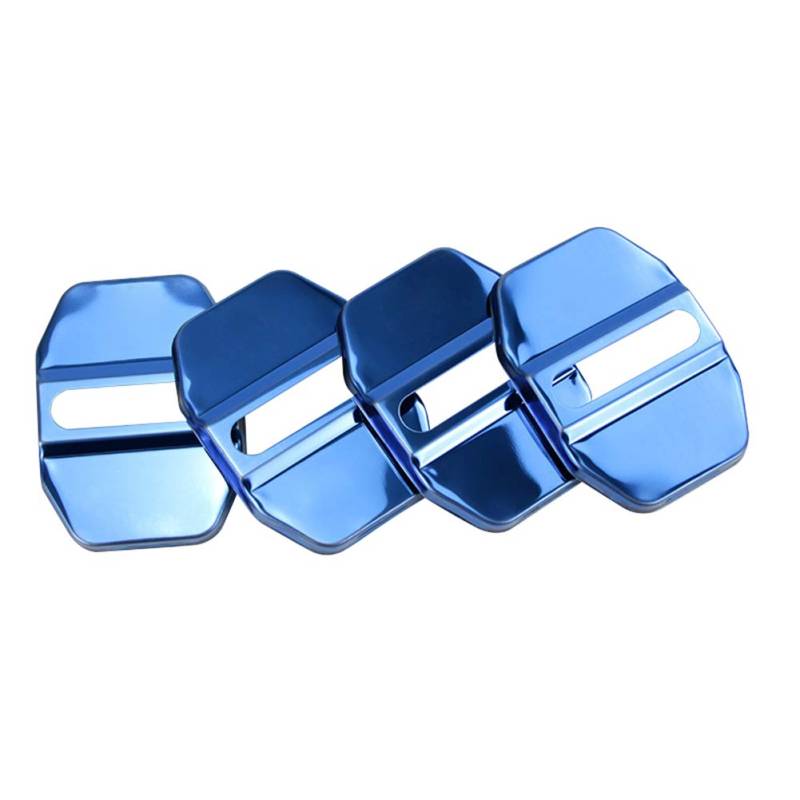 Türschlösser Schutzabdeckung, Asudaro 4 Stück Auto Türschloss Abdeckung Schnalle Innenraum Schutz Ürschloss Abdeckung Zubehör für 1 Serie 2 Serie 3 Serie 4 Serie 5 Serie 7 Serie x1x3x4x5x6 GT,Blau von Asudaro