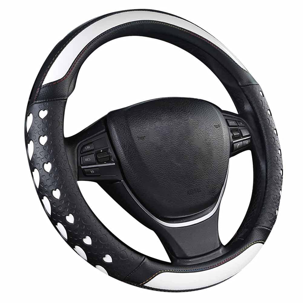 Universal Auto Lenkradhüllen,Auto Lenkrad Abdeckung Mikrofaser-Leder Lenkradbezug Anti Rutsch Lenkradschoner Lenkradabdeckung Auto Lenkrad Bezuege Innenraumzubehör für Männer Frauen,Schwarz-Weiss Universal Auto Lenkradhüllen,Auto Lenkrad Abdeckung Mikrofaser-Leder Lenkradbezug Anti Rutsch Lenkradschoner Lenkradabdeckung Auto Lenkrad Bezuege Innenraumzubehör für Männer Frauen,Schwarz-Weiss von Asudaro