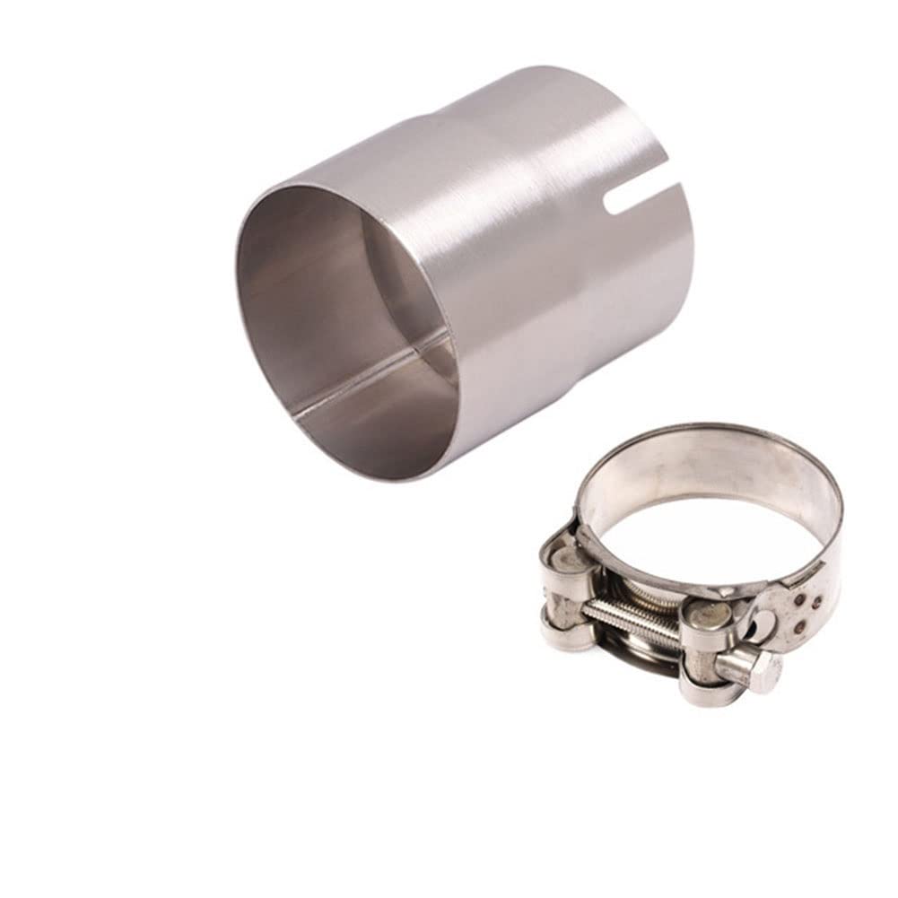 Universal Motorrad Auspuffadapter, Asudaro 54mm bis 51 mm Auspuffadapter Anschluss Motorrad-Auspuffadapter Edelstahl-Rohrverbinder Reduzierstück Schalldämpfer Anschluss,Silber 56 Universal Motorrad Auspuffadapter, Asudaro 54mm bis 51 mm Auspuffadapter Anschluss Motorrad-Auspuffadapter Edelstahl-Rohrverbinder Reduzierstück Schalldämpfer Anschluss,Silber 56 von Asudaro