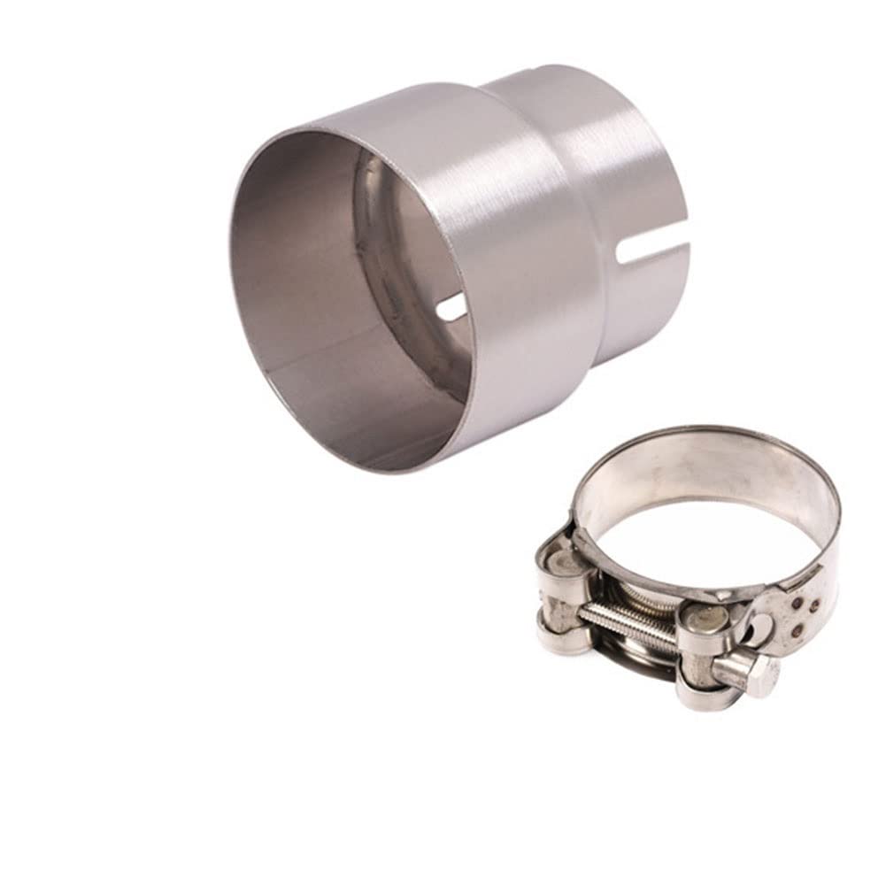 Universal Motorrad Auspuffadapter, Asudaro 54mm bis 51 mm Auspuffadapter Anschluss Motorrad-Auspuffadapter Edelstahl-Rohrverbinder Reduzierstück Schalldämpfer Anschluss,Silber 62 Universal Motorrad Auspuffadapter, Asudaro 54mm bis 51 mm Auspuffadapter Anschluss Motorrad-Auspuffadapter Edelstahl-Rohrverbinder Reduzierstück Schalldämpfer Anschluss,Silber 62 von Asudaro