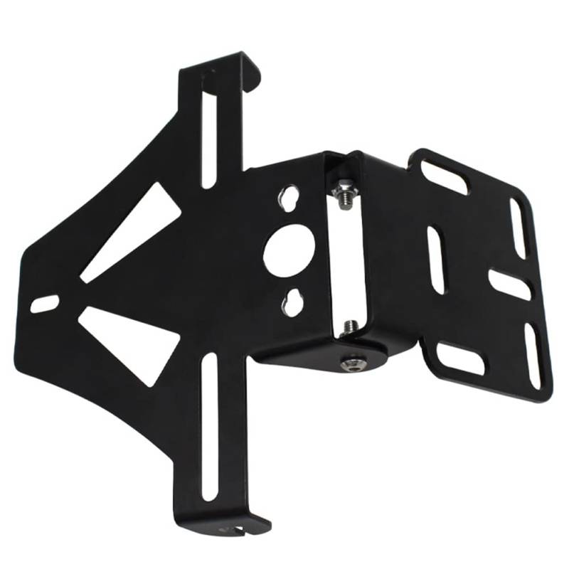 Universal Motorrad Kennzeichenhalter, Asudaro Nummernschild Blinker Rücklicht Einstellbarer Modifizierter Kennzeichenhalter Rahmen Halteplatte Lizenz Halterung Plate Holder Bracket,Schwarz von Asudaro