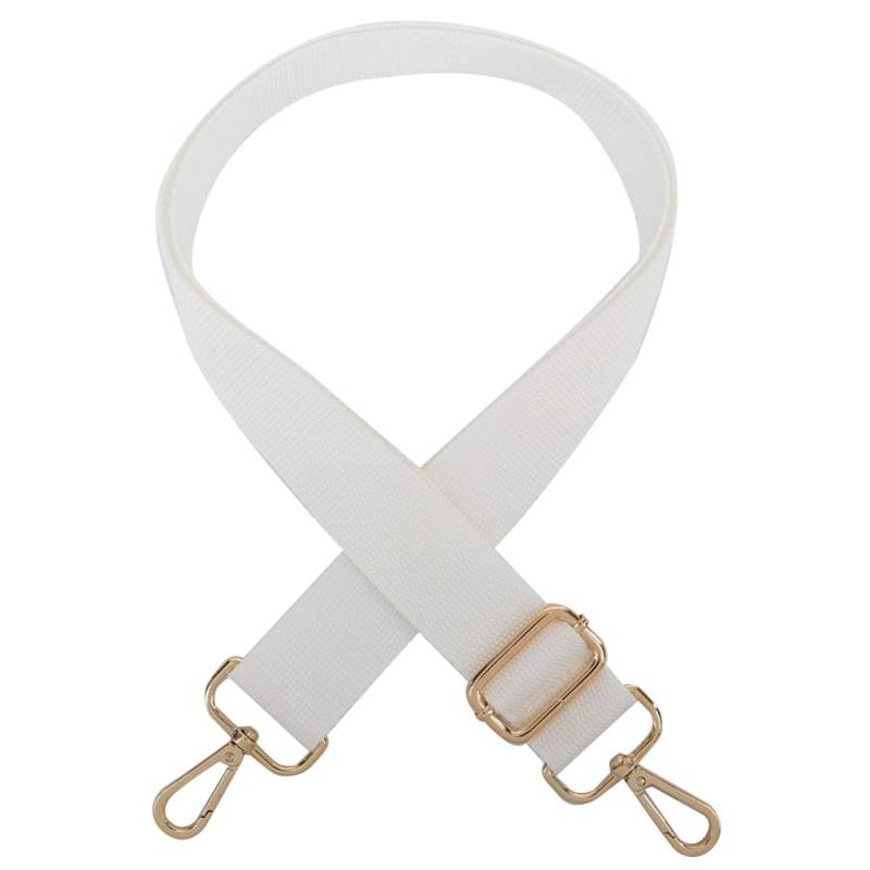 Verstellbarer Schultergurt, Asudaro 3,8 cm Breite Schultergurte Brieftaschengurt Solide Ersatzgürtel Umhängetaschen Ersatzgürtel Crossbody Canvas Handtasche DIY Zubehör, 80-140cm Weiss, Einheitsgröße von Asudaro