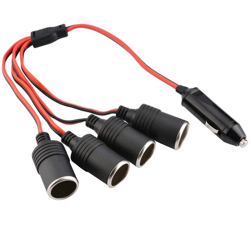 Zigarettenanzünder Verteiler, Asudaro 12V/24V Auto Motorrad Zigarettenanzünder Stecker Adapter 2/3/4-fach Zigarettenanzünder Steckdose Adapter Splitter Verlängerungskabel mit 10A Sicherung,1 bis 4 von Asudaro