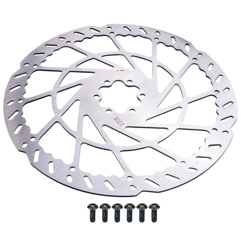 140/160/180/203/220 Mm Edelstahl Scheibenbremsbremsrotor Mit Schrauben Fahrradscheibenbremsbrems Rotor Für Straßenrad Mountainbike von Asukohu