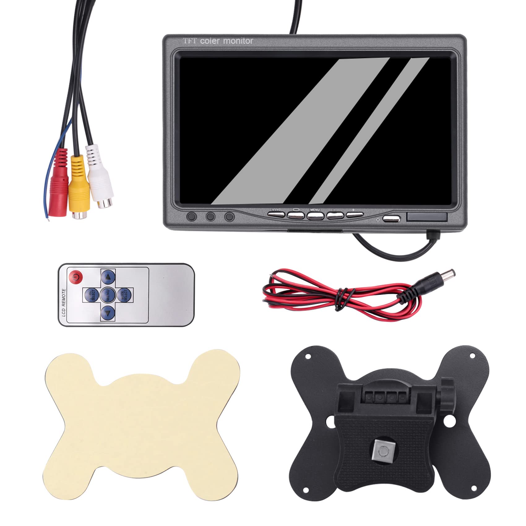 Asyduey 12V-24V 7 TFT LCD Farb HD Monitor für Auto CCTV RüCkfahr Kamera für Automobil Elektronik ZubehöR Asyduey 12V-24V 7 TFT LCD Farb HD Monitor für Auto CCTV RüCkfahr Kamera für Automobil Elektronik ZubehöR von Asyduey