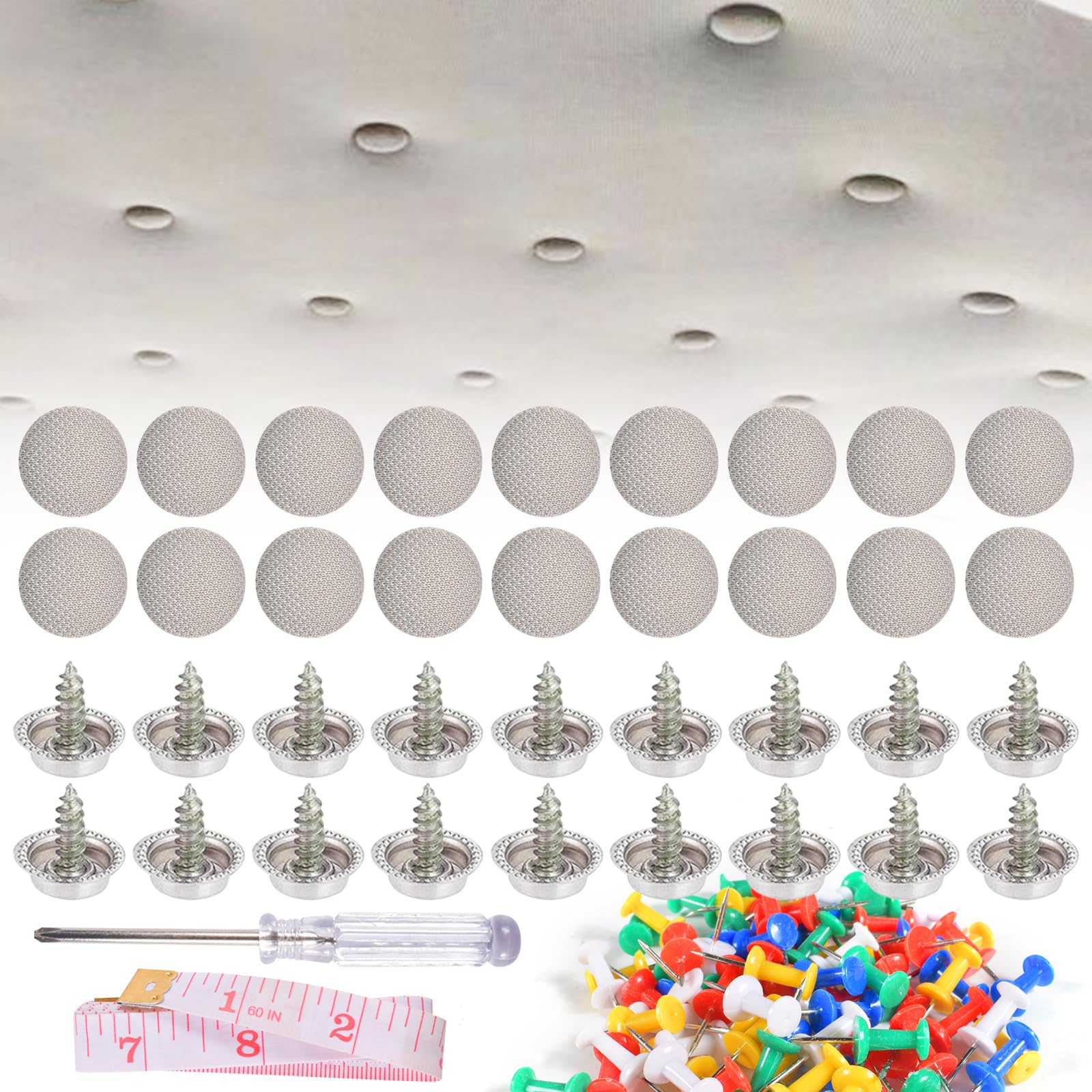 Auto Dachhimmel Reparatur Universal Set, 80 Stück Reparatur Nieten Auto Dachhimmel Repair Knopf mit 1 Schraubendreher 1 Maßband Ersatz Reparaturknopf Autohimmel für Alle Autos Auto Dachhimmel Reparatur Universal Set, 80 Stück Reparatur Nieten Auto Dachhimmel Repair Knopf mit 1 Schraubendreher 1 Maßband Ersatz Reparaturknopf Autohimmel für Alle Autos von AsyinXson