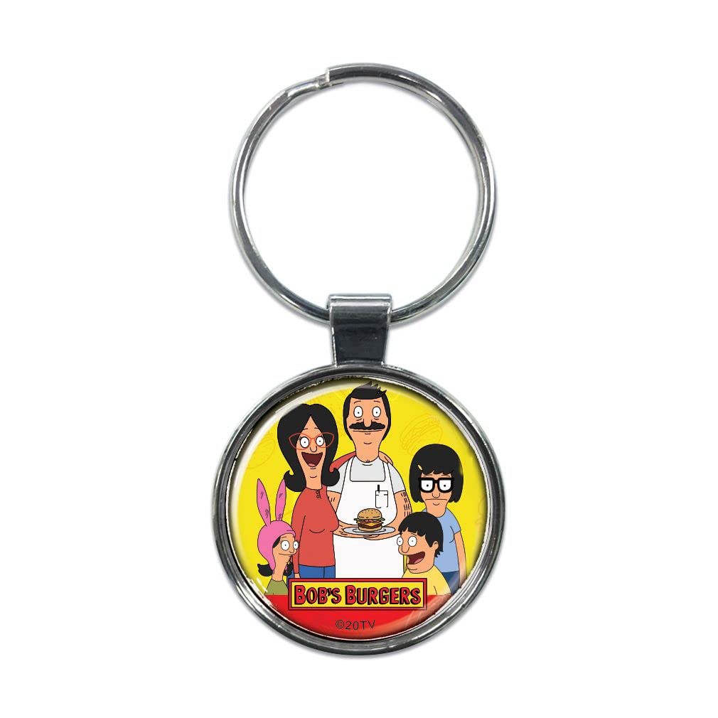 Ata-Boy Bob's Burgers Family Schlüsselanhänger für Schlüssel, Rucksackzüge und mehr, 3,8 cm, Mehrfarbig/Meereswellen (Ocean Tides), 1.5" Fob von Ata-Boy, Inc.