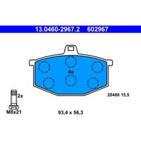 Bremsbelagsatz ATE 13.0460-2967.2, Vorne von Ate