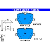 Bremsbelagsatz ATE 13.0460-5523.2, Hinten Bremsbelagsatz ATE 13.0460-5523.2, Hinten von Ate