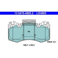 Bremsbelagsatz ATE 13.0470-4885.2, Vorne von Ate