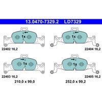 Bremsbelagsatz ATE 13.0470-7329.2, Vorne, Keramik Bremsbelagsatz ATE 13.0470-7329.2, Vorne, Keramik von Ate