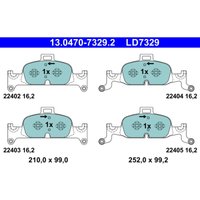 Bremsbelagsatz ATE 13.0470-7329.2, Vorne von Ate