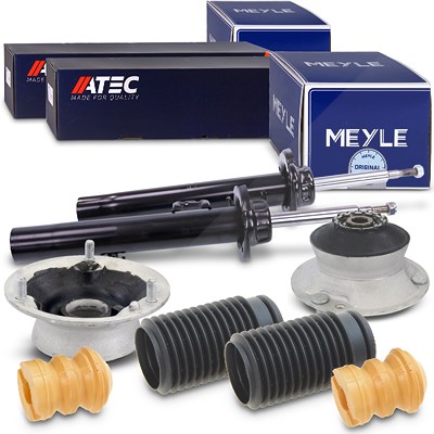 Atec 2x Stoßdämpfer + MEYLE Domalger + Staubschutz-Satz vorne für BMW von Atec