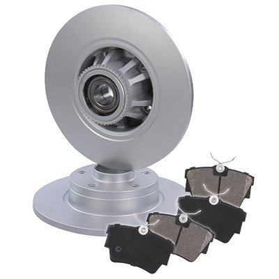 Atec Bremsscheiben + Bremsbeläge Hinterachse Voll für Nissan, Opel, Renault, Vauxhall von Atec
