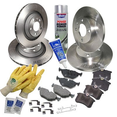 Atec Bremsscheiben + Bremsbeläge Vorne + Hinten für Fiat von Atec