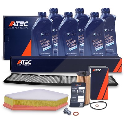 Atec Inspektionspaket Set A + 6l 5W-30 Motoröl für Alpina, BMW von Atec