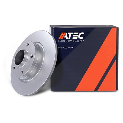 Atec 1x Bremsscheibe Hinterachse Voll + Radlager mit ABS [Hersteller-Nr. 24.0112-0177.2] für Nissan, Opel, Renault, Vauxhall von Atec
