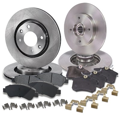 Atec Bremsscheiben+Bremsbeläge Vorne + Hinten für Citroën, Opel, Peugeot von Atec