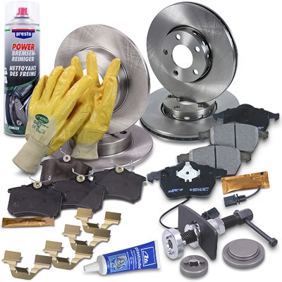 Atec Bremsscheiben + Bremsbeläge Hinten + Vorne für Audi von Atec