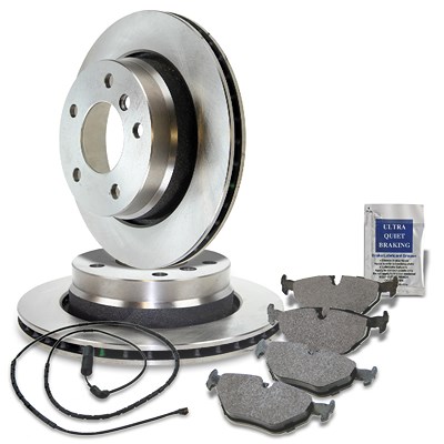 Atec Bremsscheiben + Bremsbeläge Hinterachse Belüftet für BMW von Atec