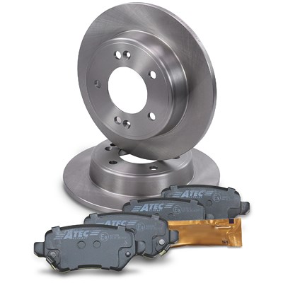 Atec Bremsscheiben + Bremsbeläge Hinterachse VOLL für Kia von Atec