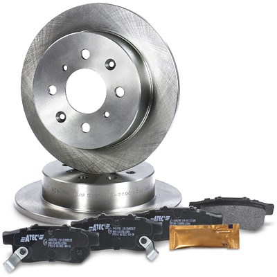 Atec Bremsscheiben + Bremsbeläge Hinterachse Voll für Honda von Atec