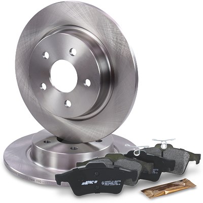 Atec Bremsscheiben + Bremsbeläge Hinterachse Voll für Ford, Volvo von Atec