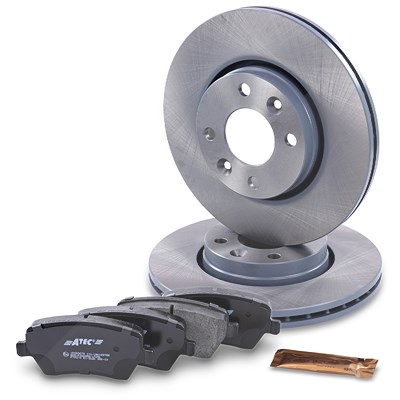 Atec Bremsscheiben + Bremsbeläge Vorderachse für Dacia, Lada, Mercedes-Benz, Renault von Atec